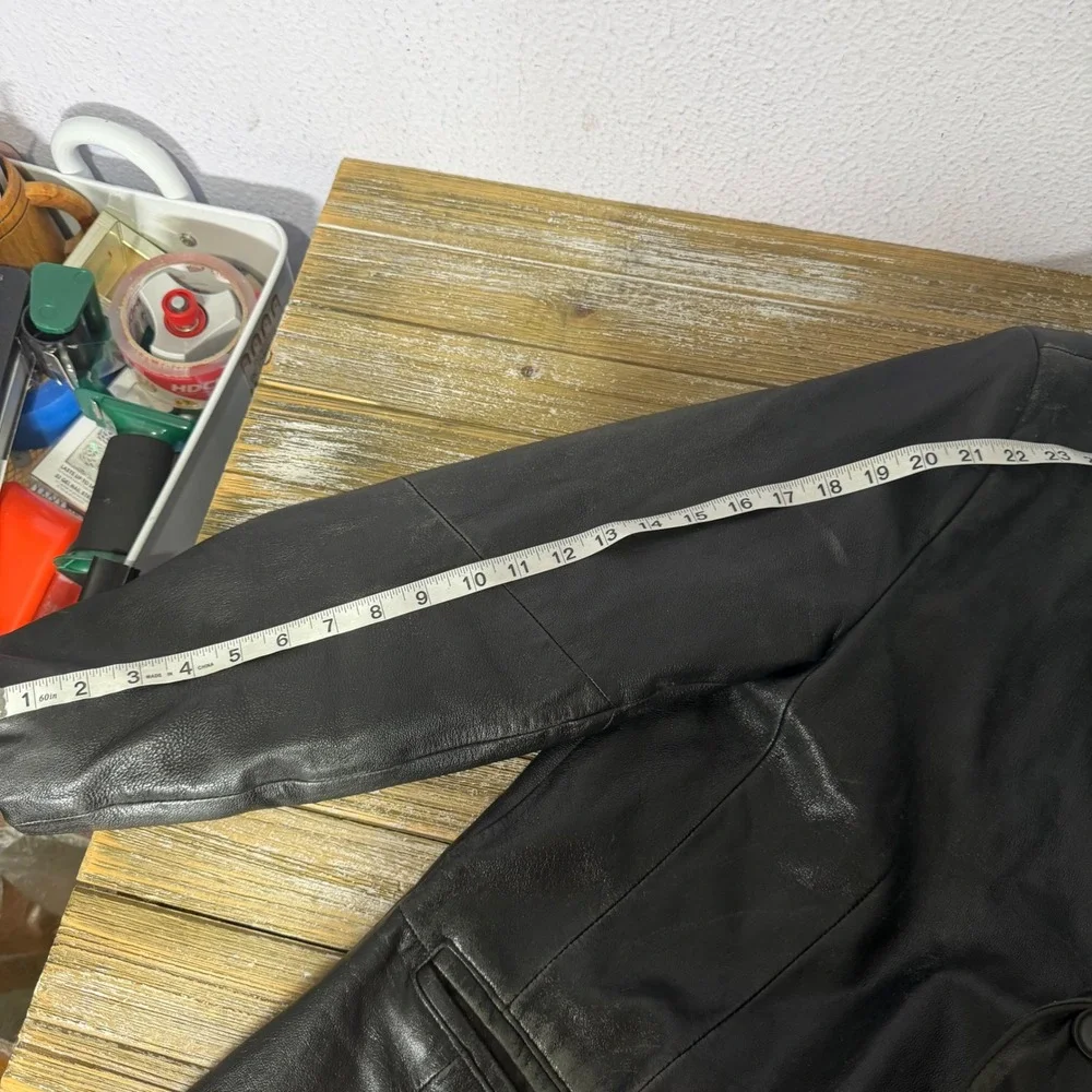 Vintage Wilsons The Leather Experts Mens Black Leather Blazer Jacket  Size M